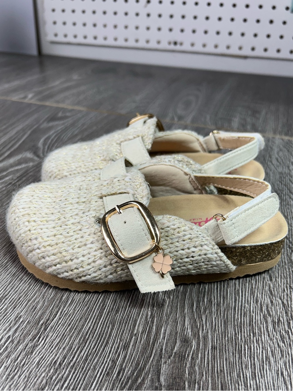 Jellypop Kids Glynne clogs knit upper Ivory